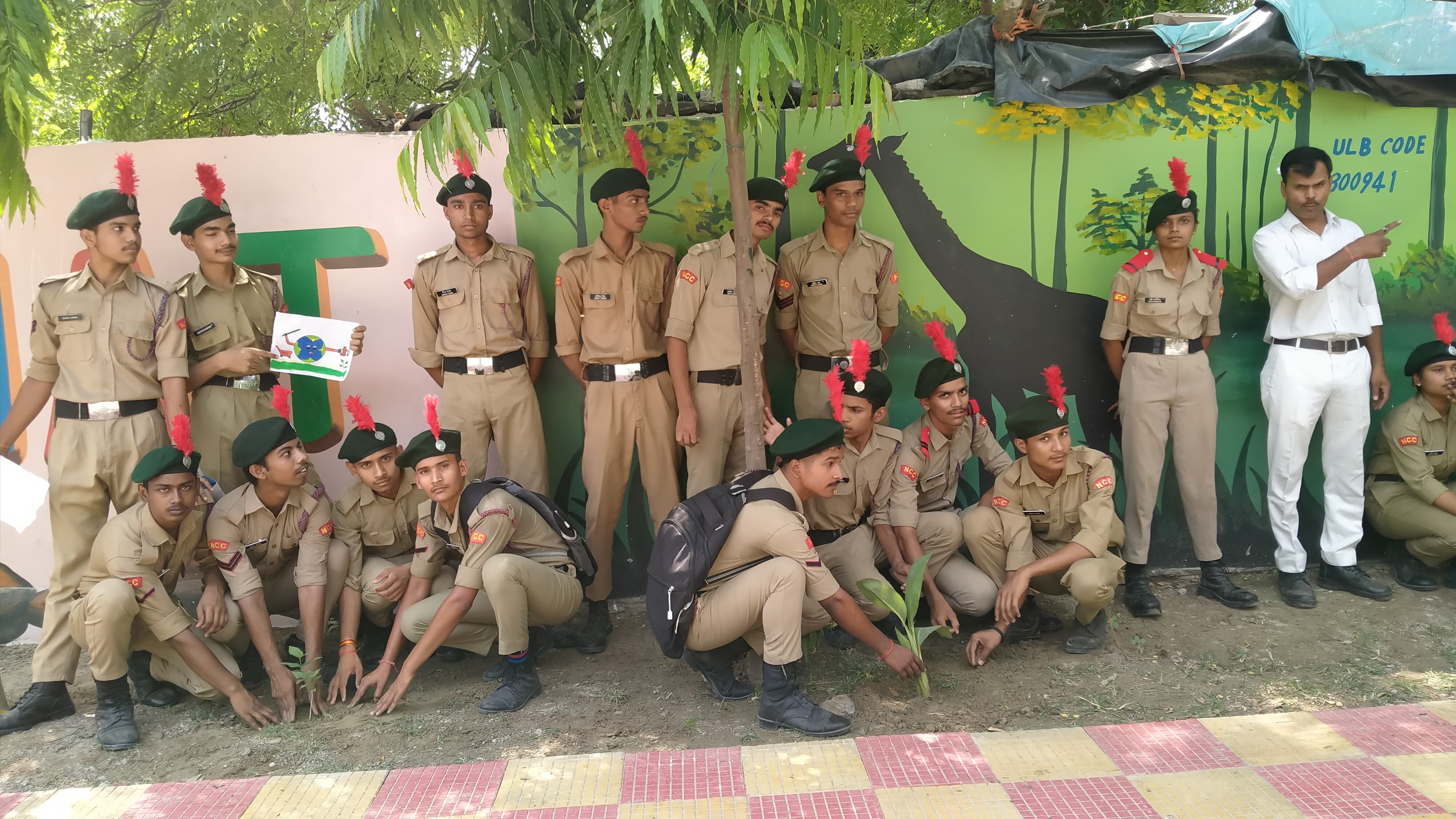 Students in green campus